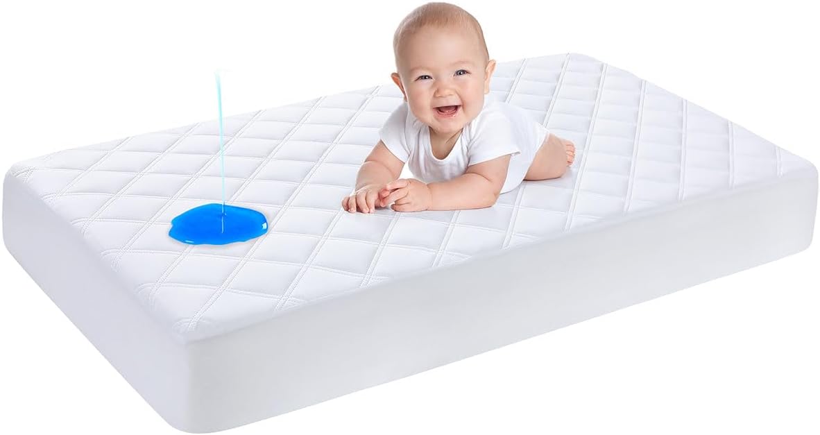 Yoofoss Waterproof Baby Mattress Protector 70 x 140 cm Adjustable Fitted Sheet R...