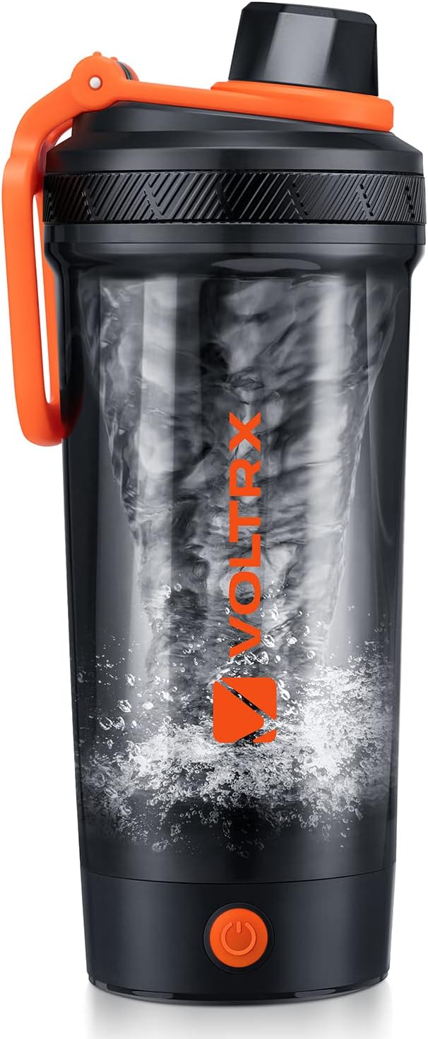 VOLTRX Electric Protein Shaker Bottle - USB Rechargeable Mixer Cup for Shakes an...