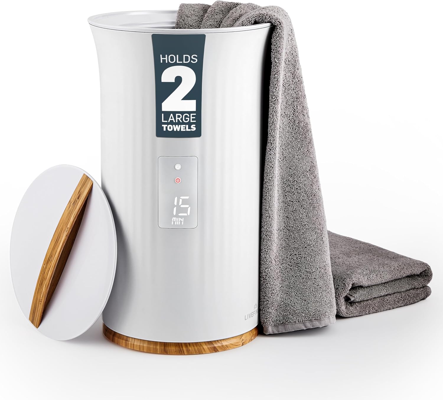 Live Fine Towel Warmer | Bucket Style Luxury Heater with LED Display, Adjustable...