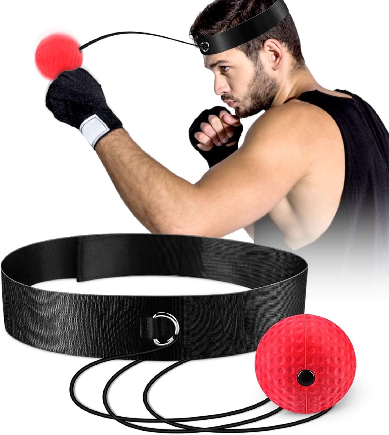 OOTO Upgraded Boxing Reflex Ball, Boxing Training Ball, Mma Speed Training Suita...