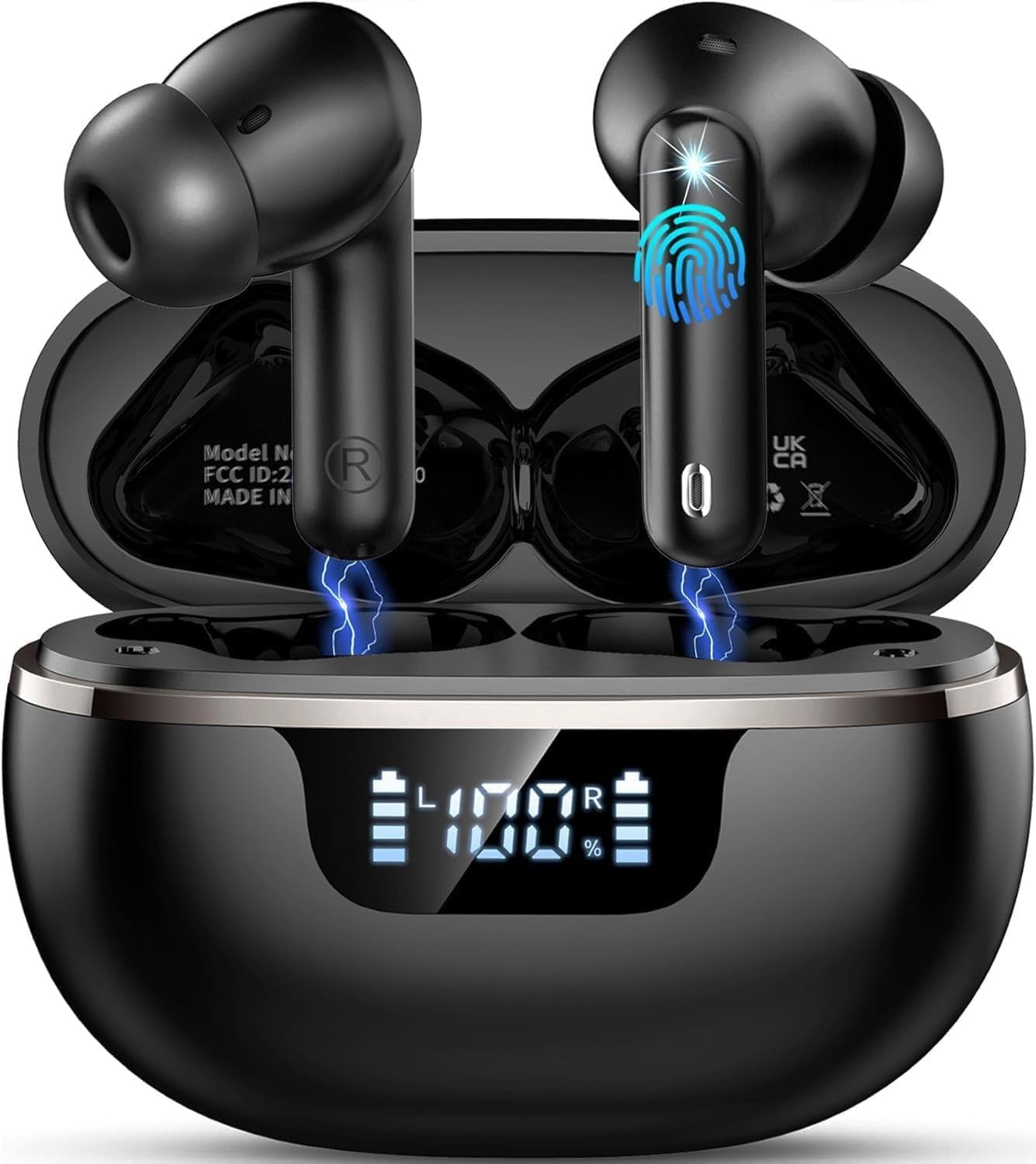 Wireless Earbuds, 2026 Bluetooth 5.4 Headphones Deep Bass, 45H Playtime In Ear E...