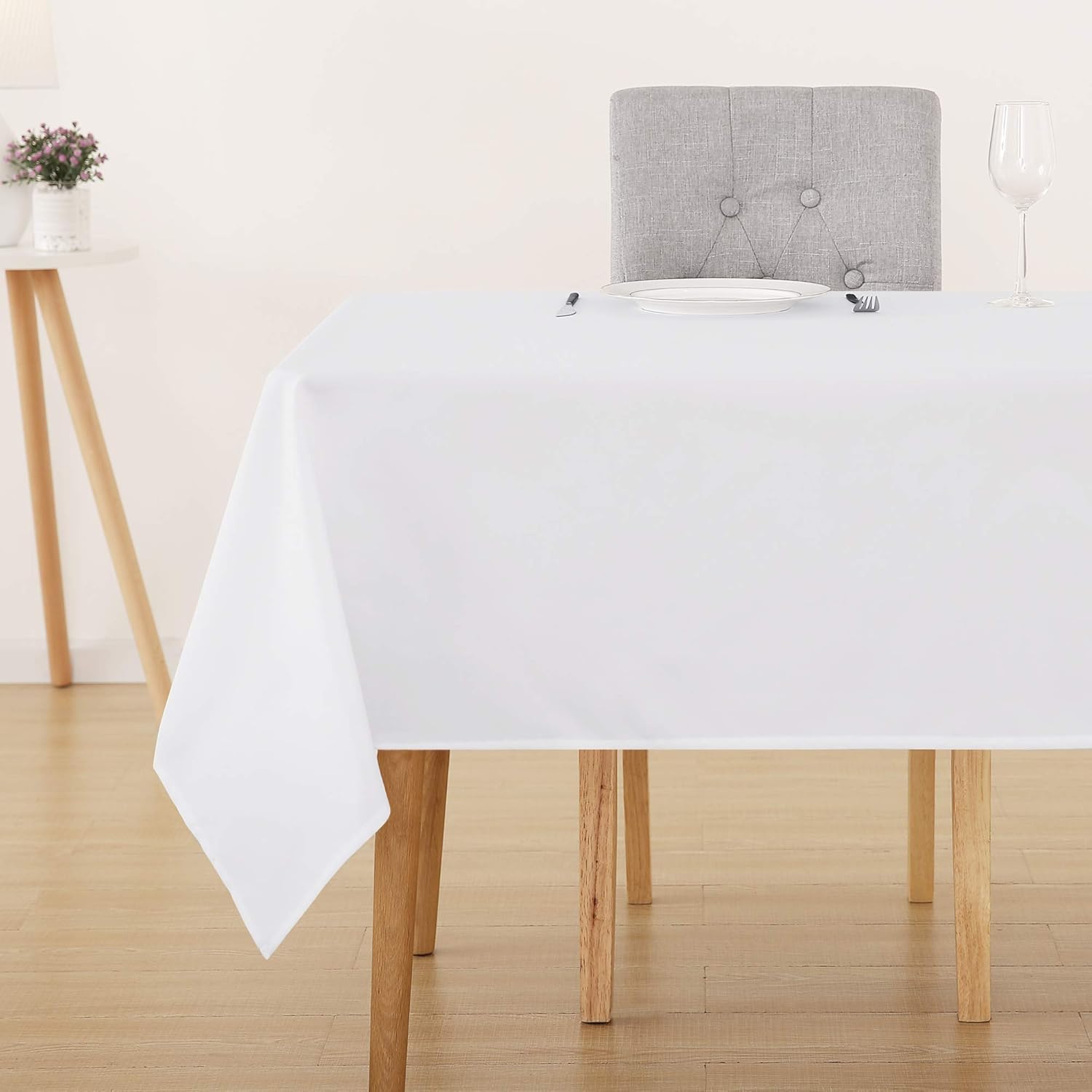 Deconovo Oxford Decorative Tablecloth Wipeable Plain Rectangle Tablecloth for Pa...