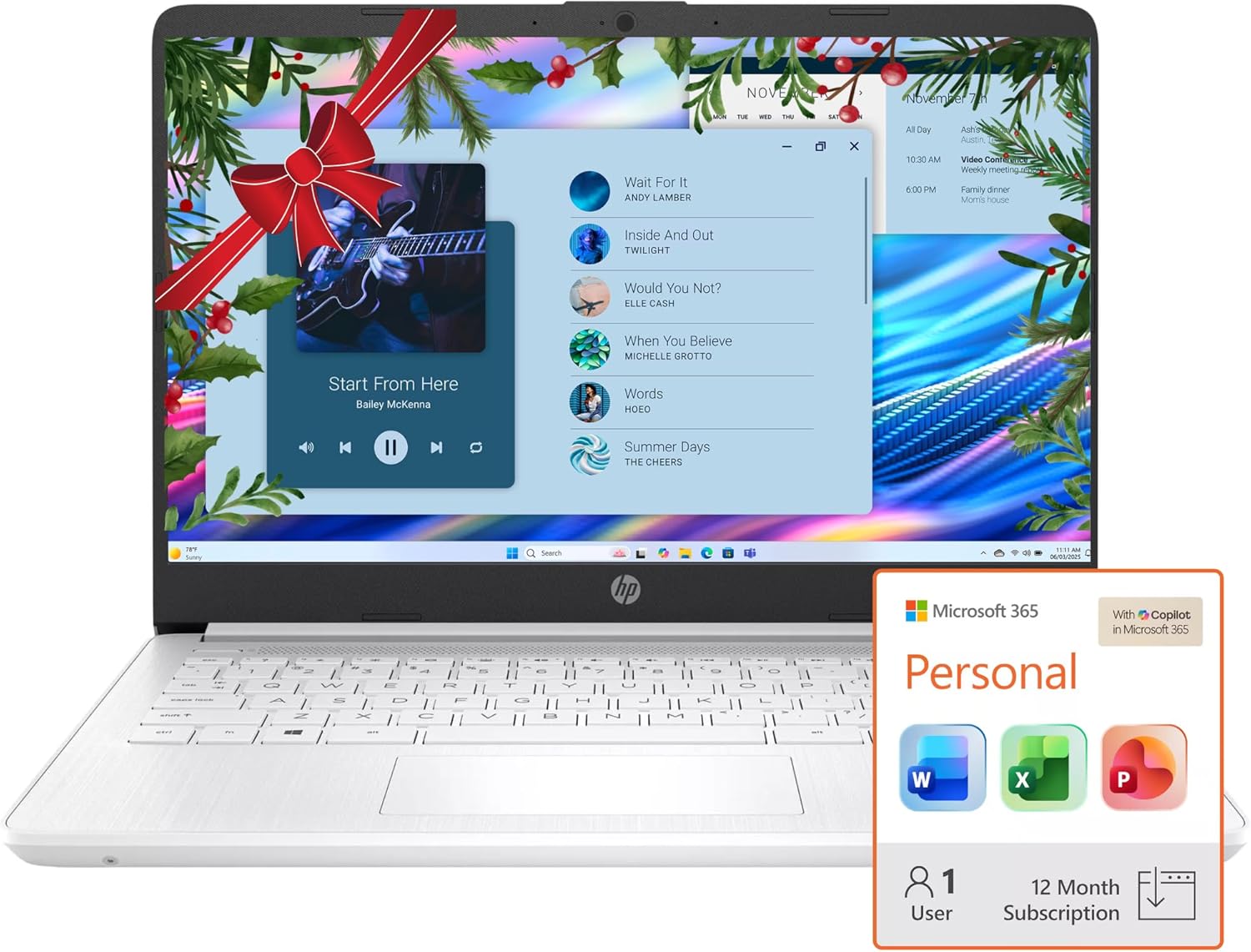 HP Ultra Slim Laptop for Students and Business | 1 Year Office 365 | 1.1TB Stora...