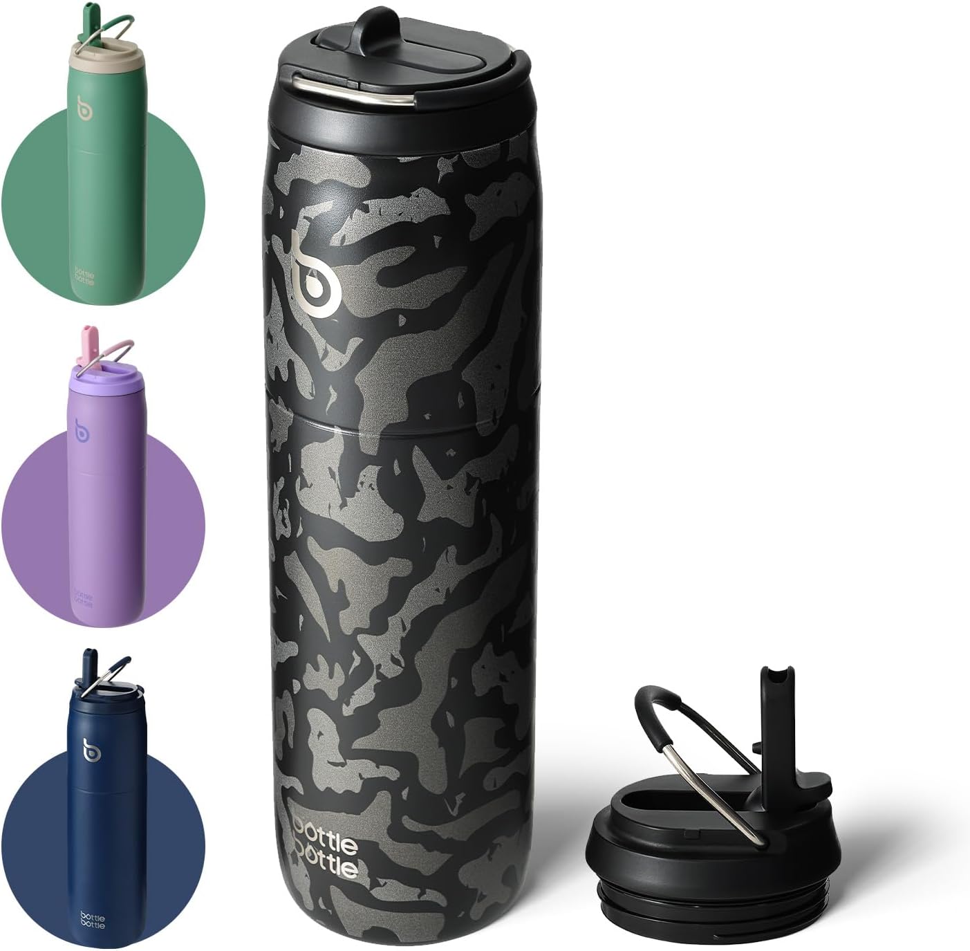 Bottle Bottle Insulated Water Bottle, Special Stainless Steel Metal Drink Flask...