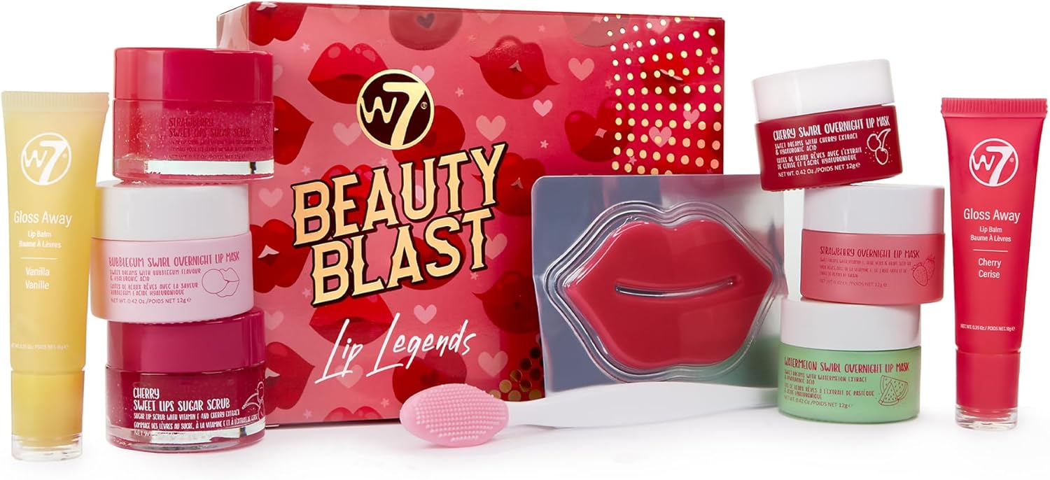 W7 Beauty Blast Lip Legends Sweet Dreams Gift Set - Lip Masks, Scrubs, Balms and...