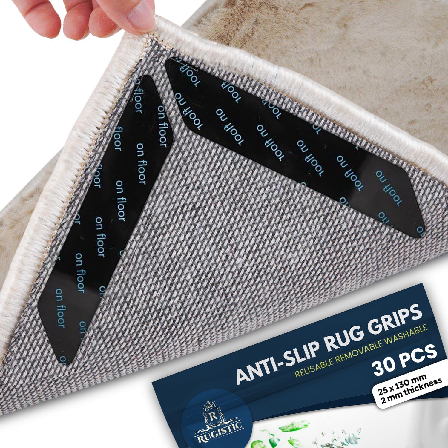 Special Rug Gripper Solution, Exclusive 30 Pcs Rug Grip Set, Innovative Washable...