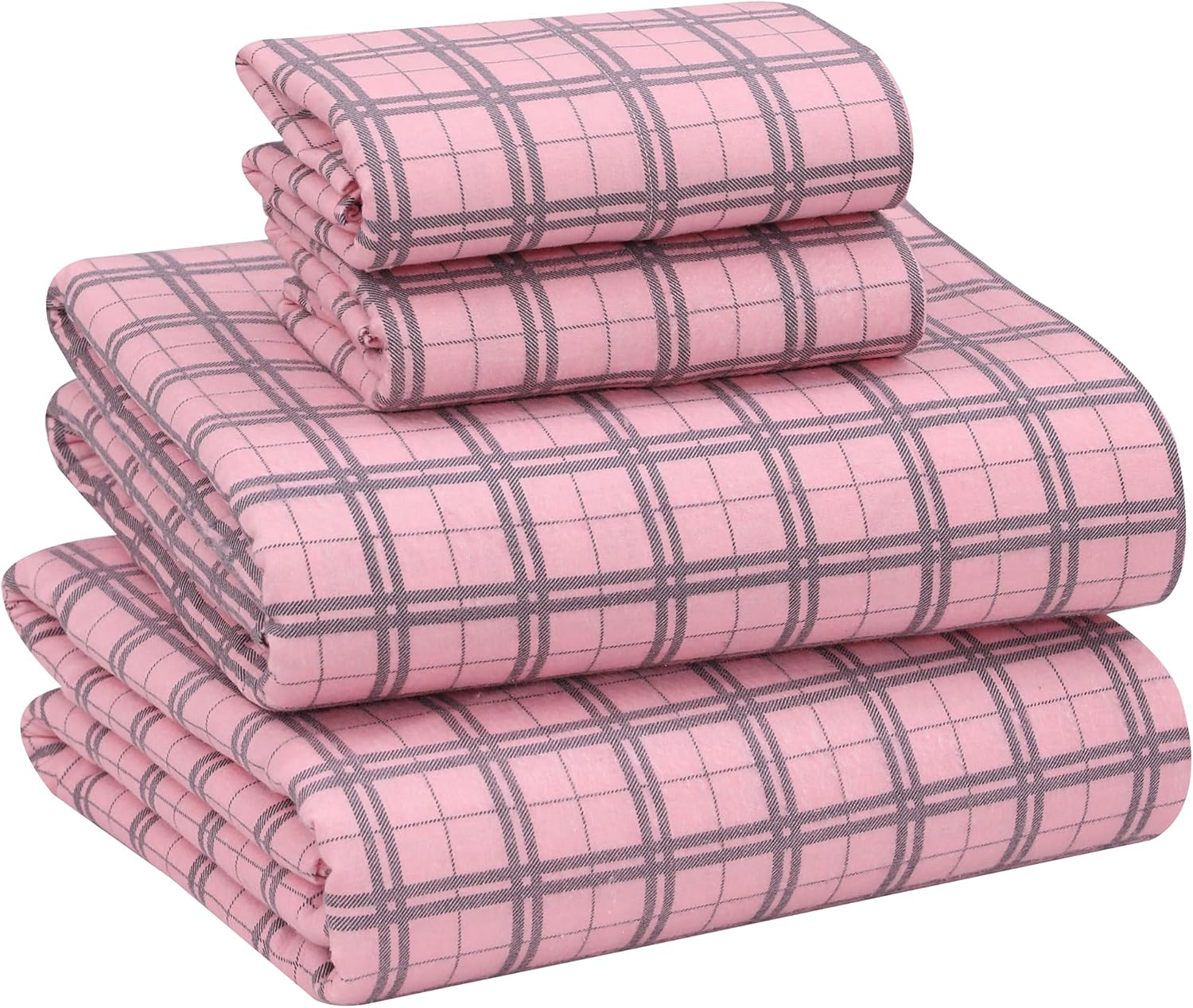 RUVANTI Flannel Sheets, Special 100% Cotton Double Brushed Bed Sheets, High-Qual...