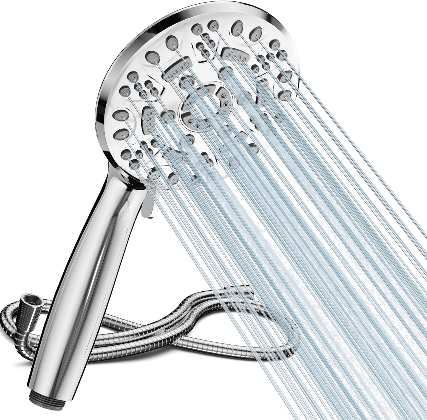 Cobbe Shower Head with Hose, High Pressure Shower Heads with 8 Spray Modes, Univ...