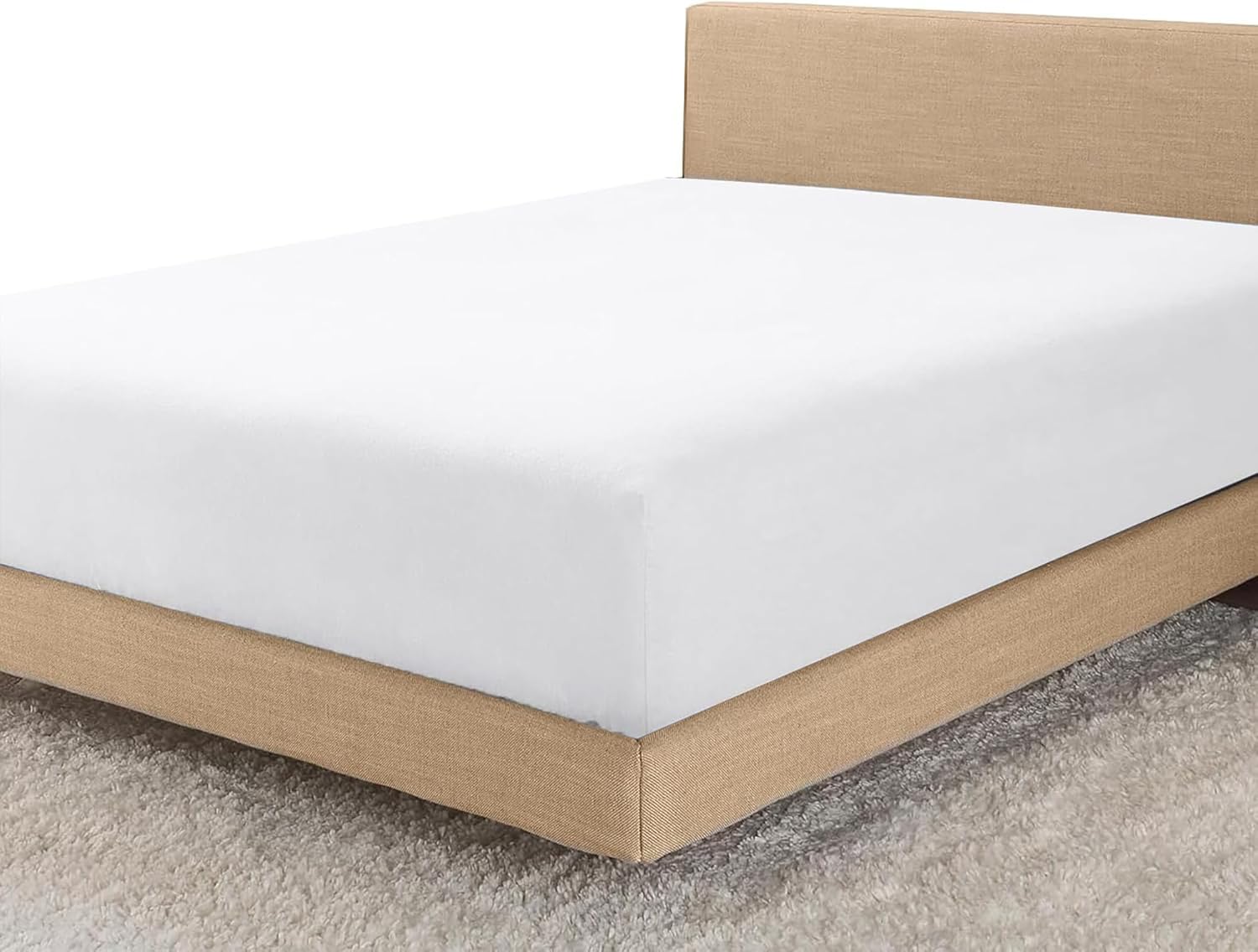 Linens World Egyptian Cotton Fitted Sheet, High-Quality 200 Thread Count Bed She...