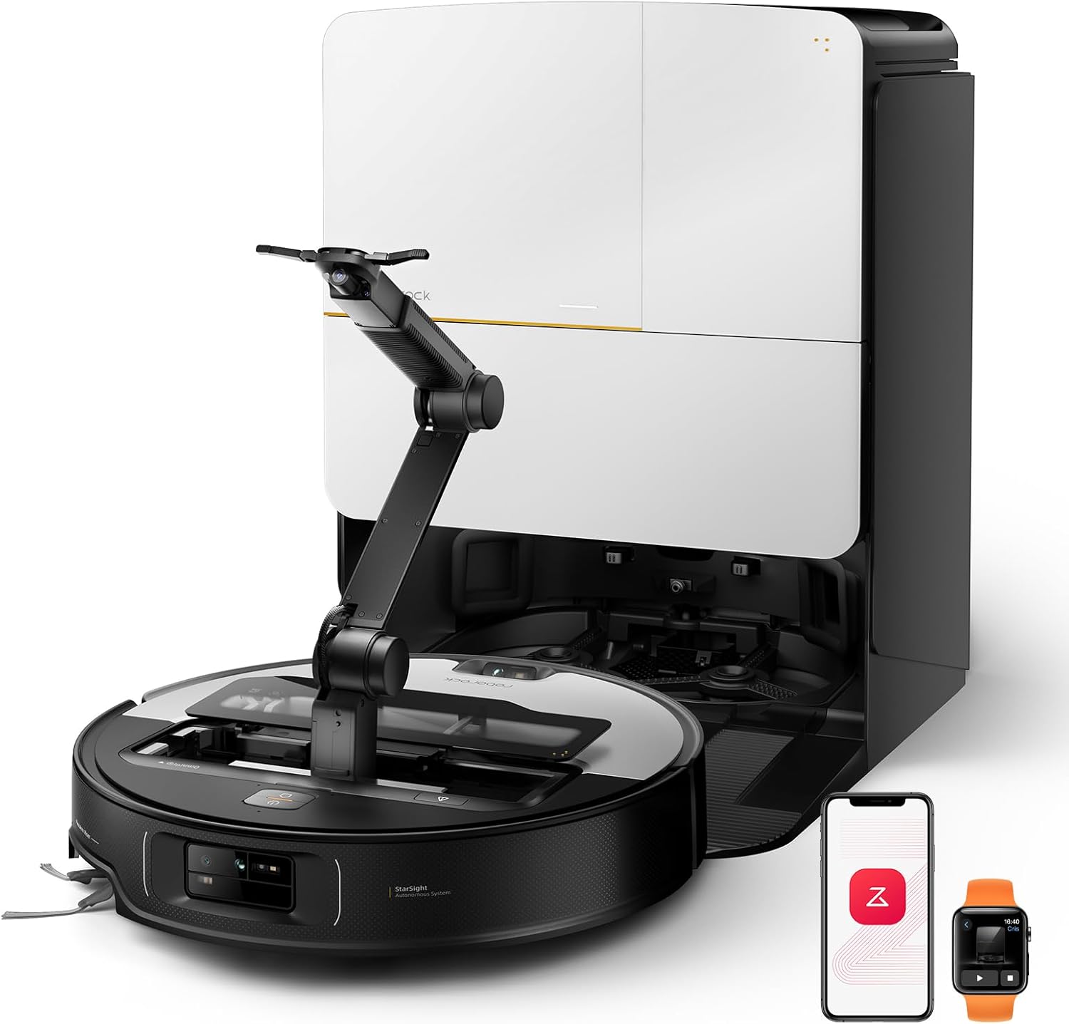 High-Efficiency roborock Saros Z70 Robot Vacuum Cleaner, Cutting-Edge Vacuum and...