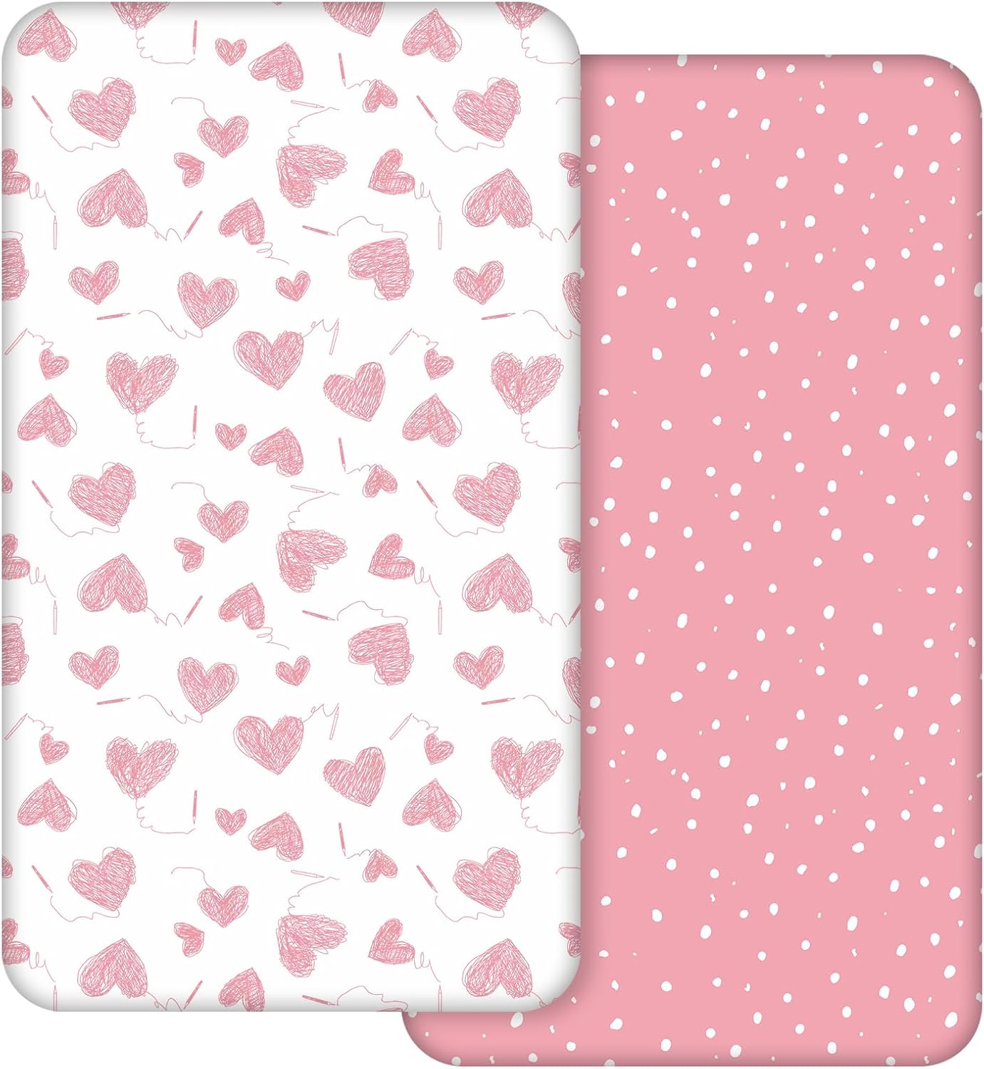 High-Quality 2 Pack Cot Sheets, Premium Cot Fitted Sheets 100% Microfiber- Breat...