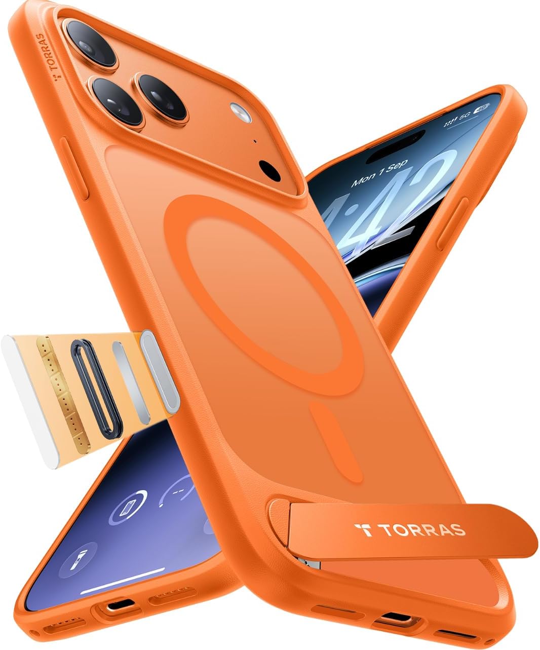 TORRAS Stand for iPhone 17 Pro Max Case – Durable Titanium Stand, Compatible wit...