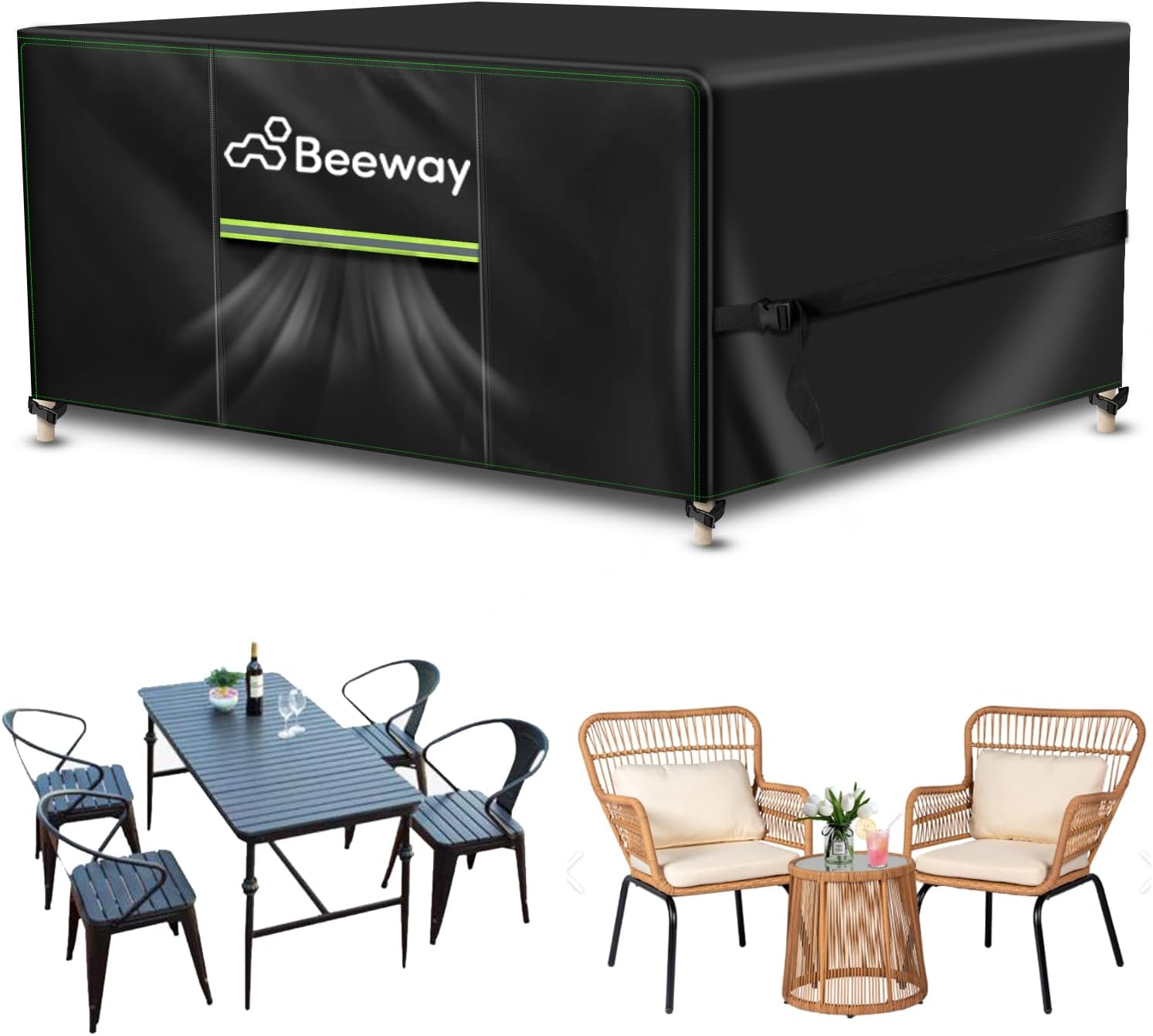BEEWAY Furniture Cover, Special Garden Furniture Cover with Air Vent, Innovative...