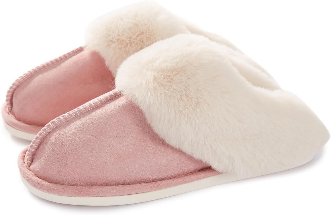 Special Women's Slippers, Cozy Memory Foam Footwear, Fluffy Slip-On Design with...