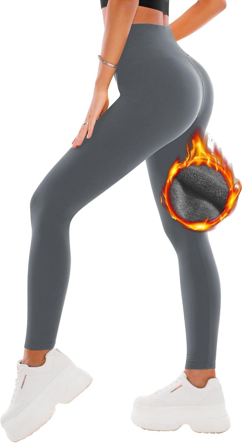 SINOPHANT Fleece Lined Leggings, Special Thermal Wear for Women, Comfortable Ela...
