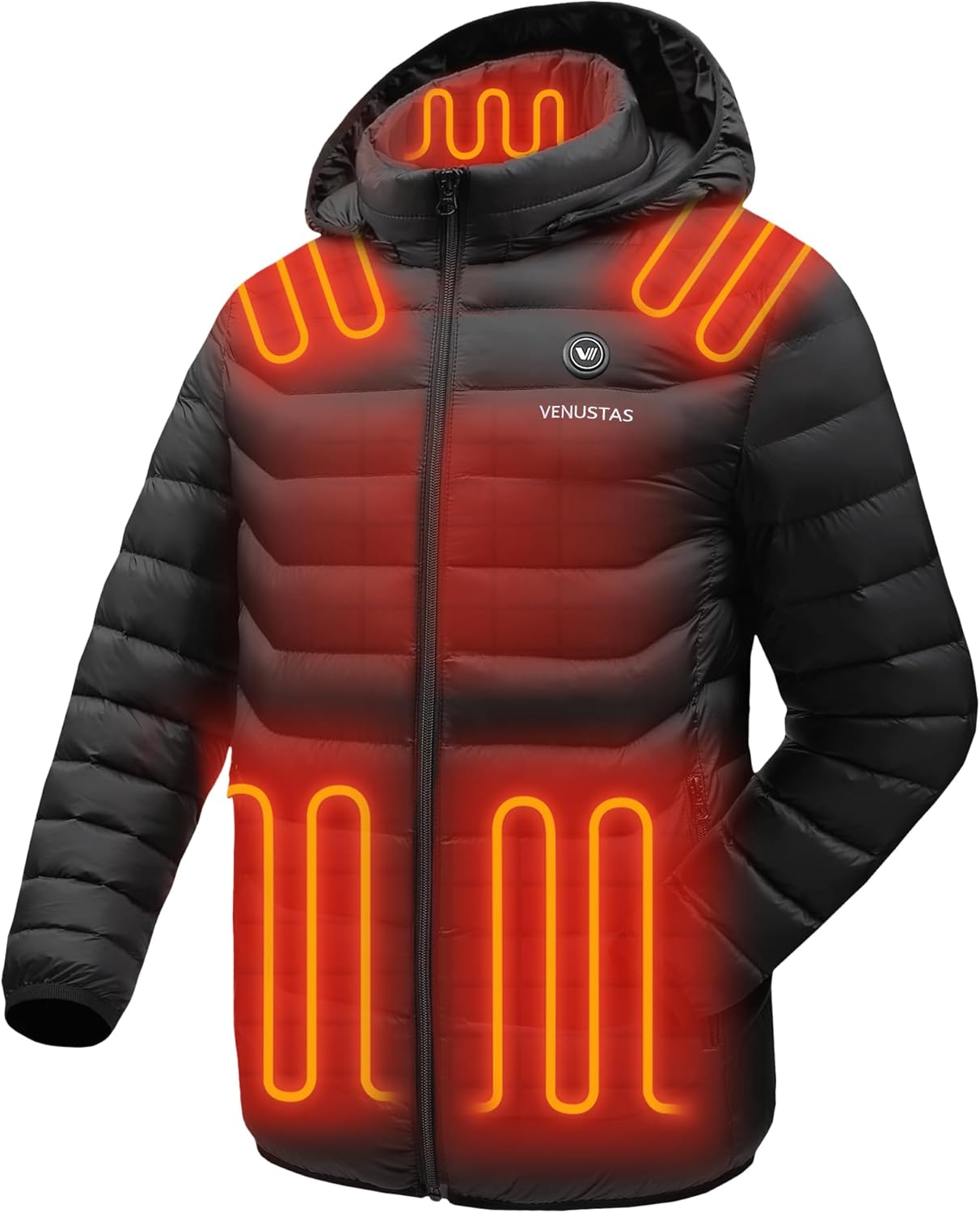 Venustas Unisex Heated Jacket with Battery, Heated Coat for Women and Men with D...