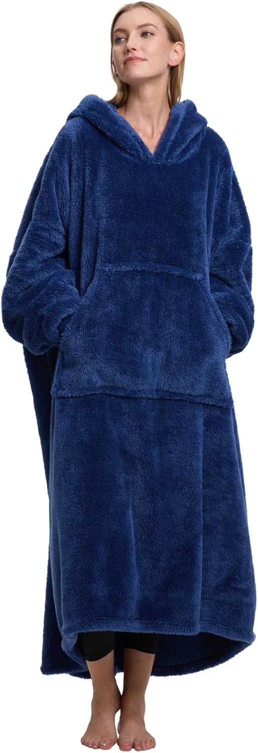 HORIMOTE HOME Oversized Wearable Hoodie Blanket, Special Cuddly Sherpa Snuggle B...