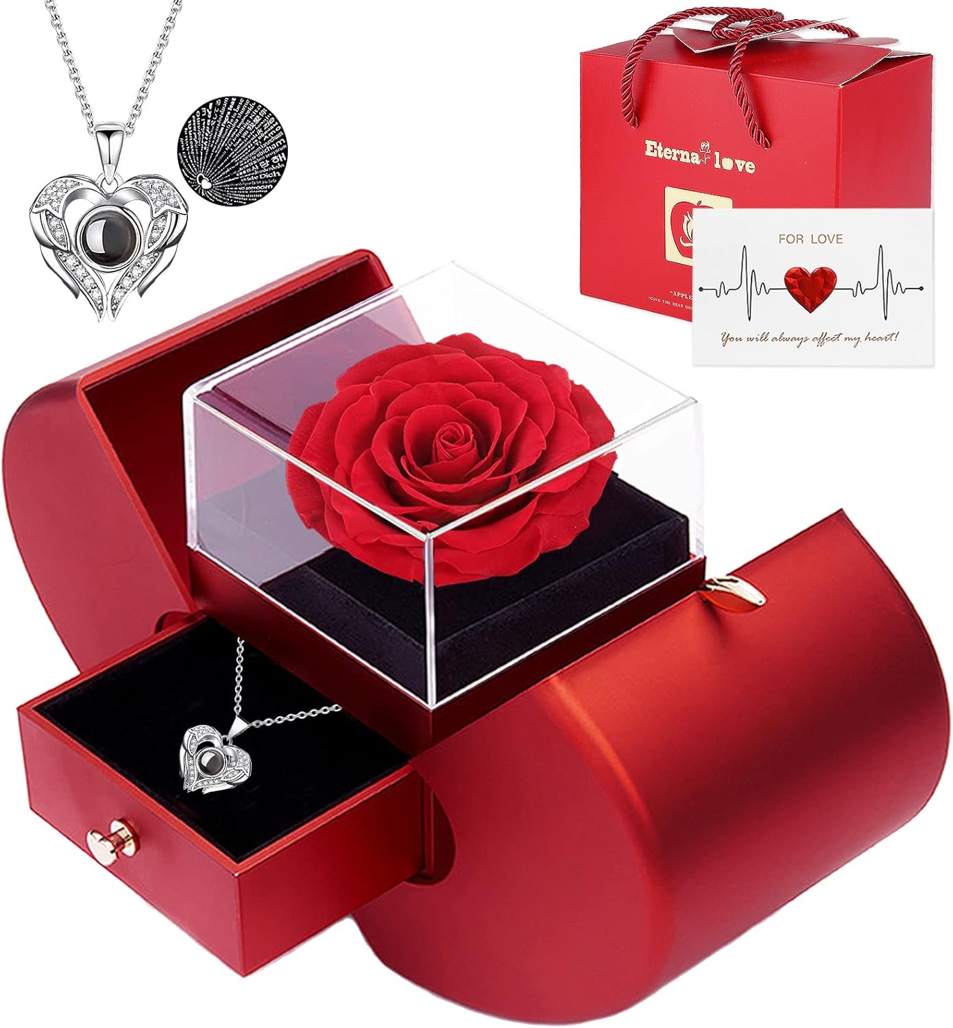 Firestyle Preserved Real Rose Gifts for Women,Mum,Wife,Eternal Flowers Rose with...