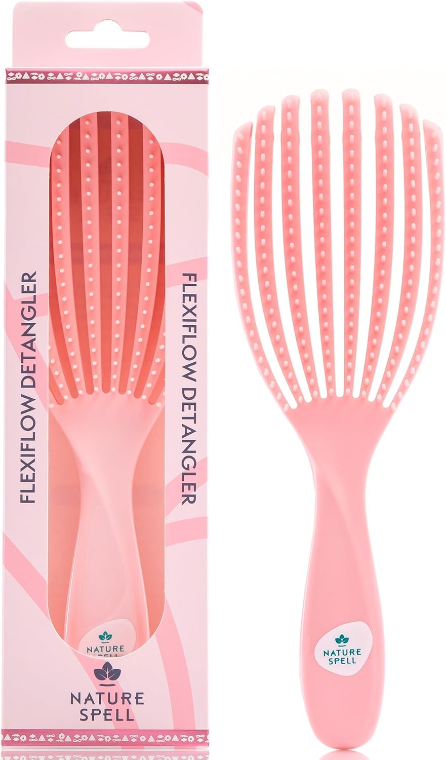 Nature Spell FlexiFlow Detangling Hair Brush, Unique Brush with Flexible Strands...