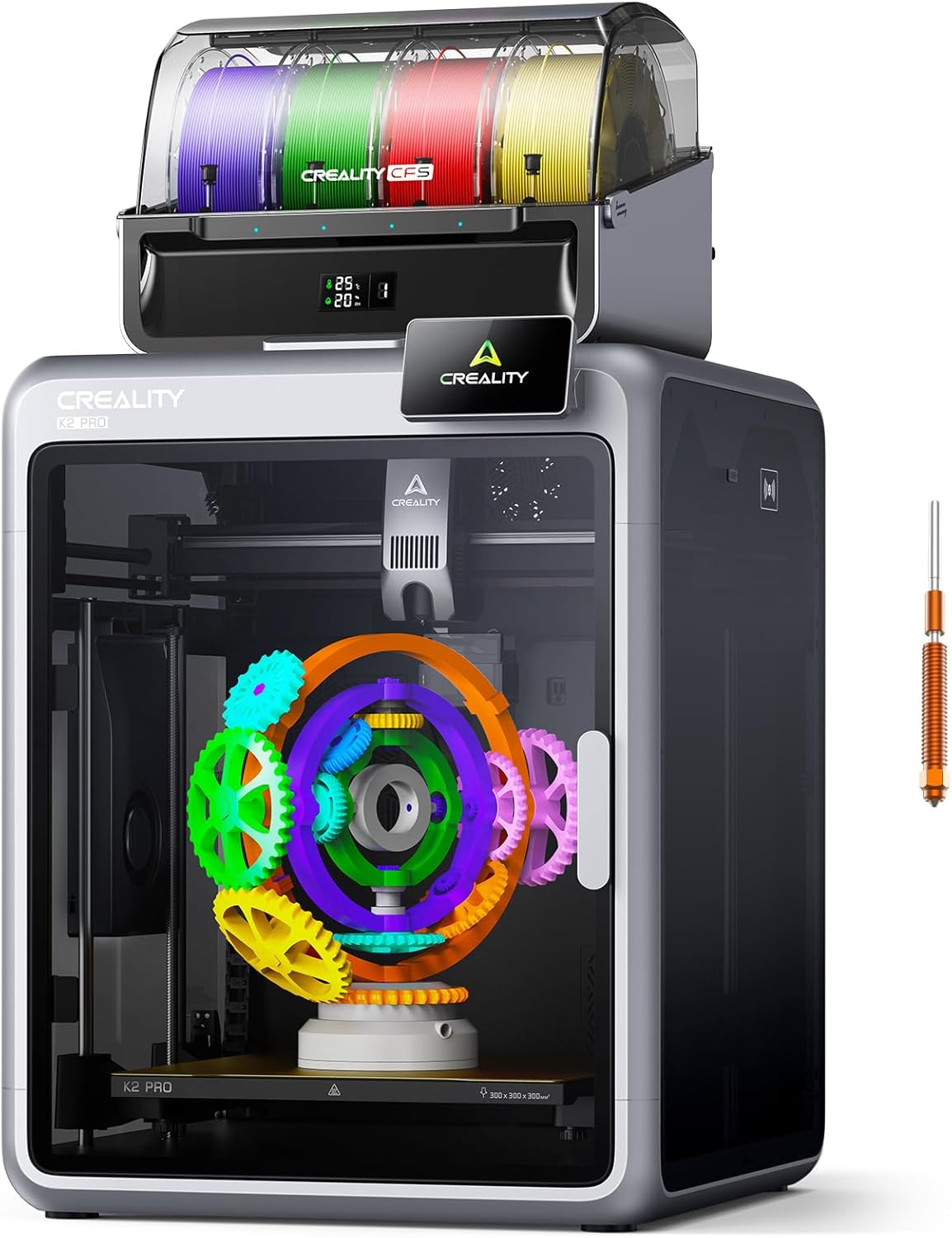 Creality K2 Pro Combo (A) 3D Printer, Multicolor 3D Printer with CFS, 600mm/s Ma...