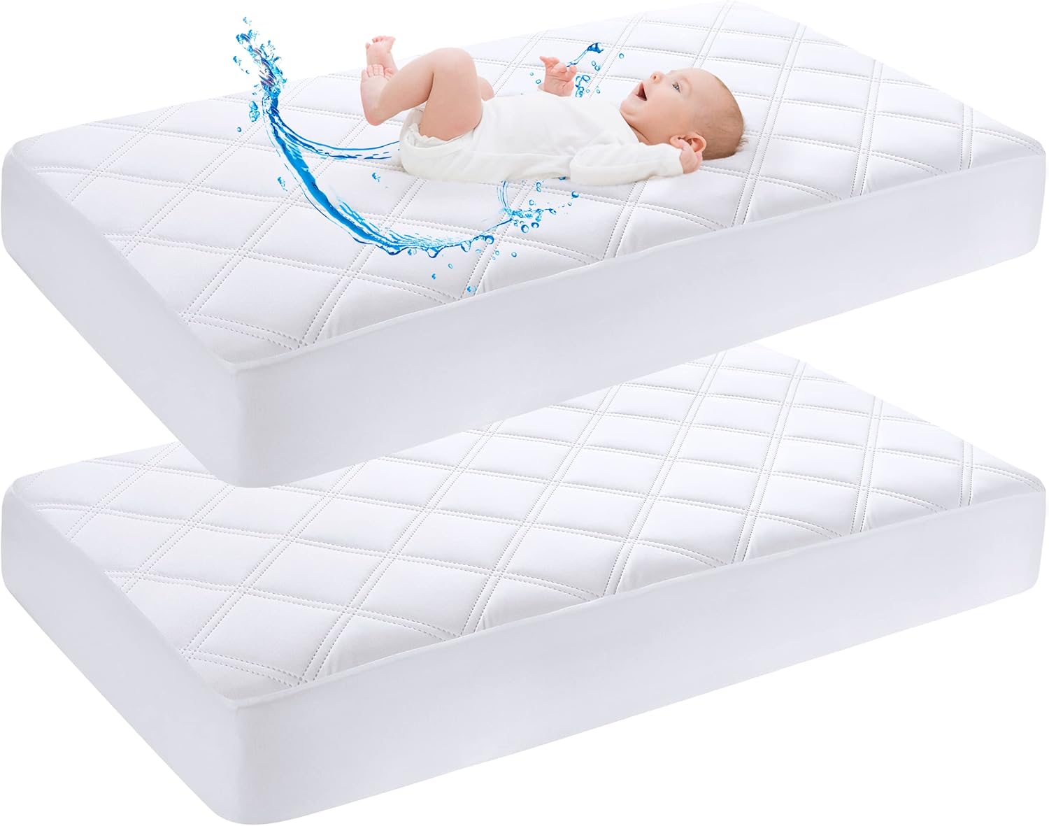 Yoofoss Next to Me Crib Mattress Protector 51 x 85 cm Waterproof Next to Me Matt...