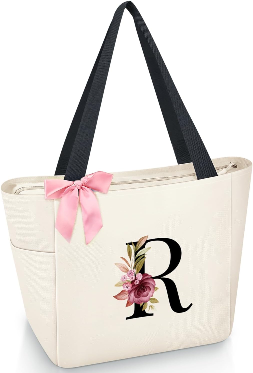 Vavabox A-Z Initial Personalized Tote Bag, Unique Waterproof Gifts for Women, Sp...