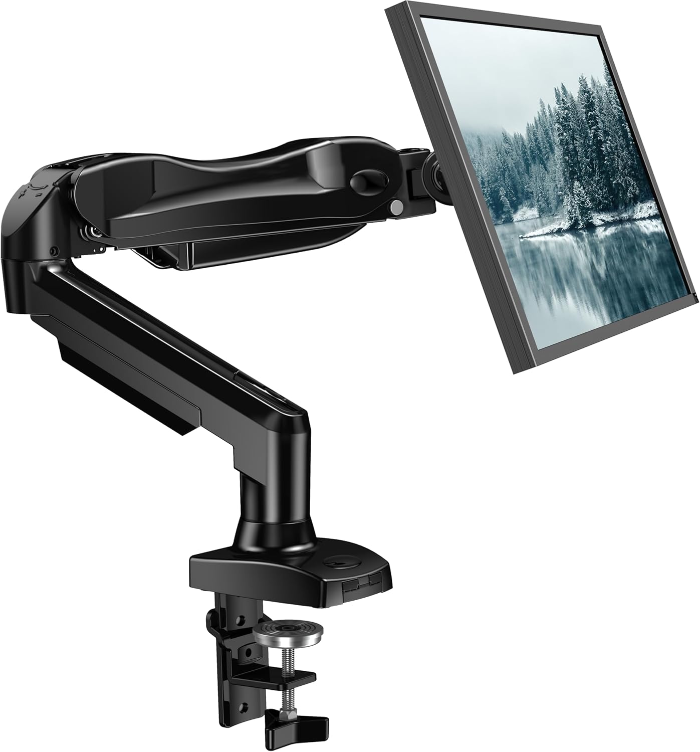 HUANUO Single Monitor Arm Desk Mount for 13 to 32 inch Screens, Tool Free Height...