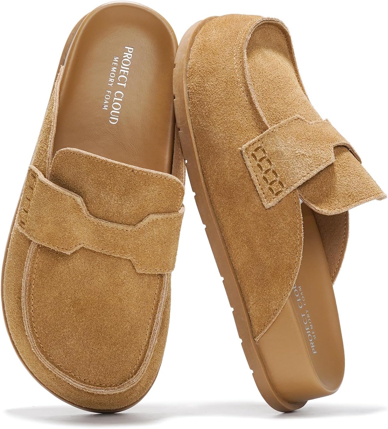 Premium Project Cloud 100% Genuine Leather Women's Clog, Special Memory Foam Arc...