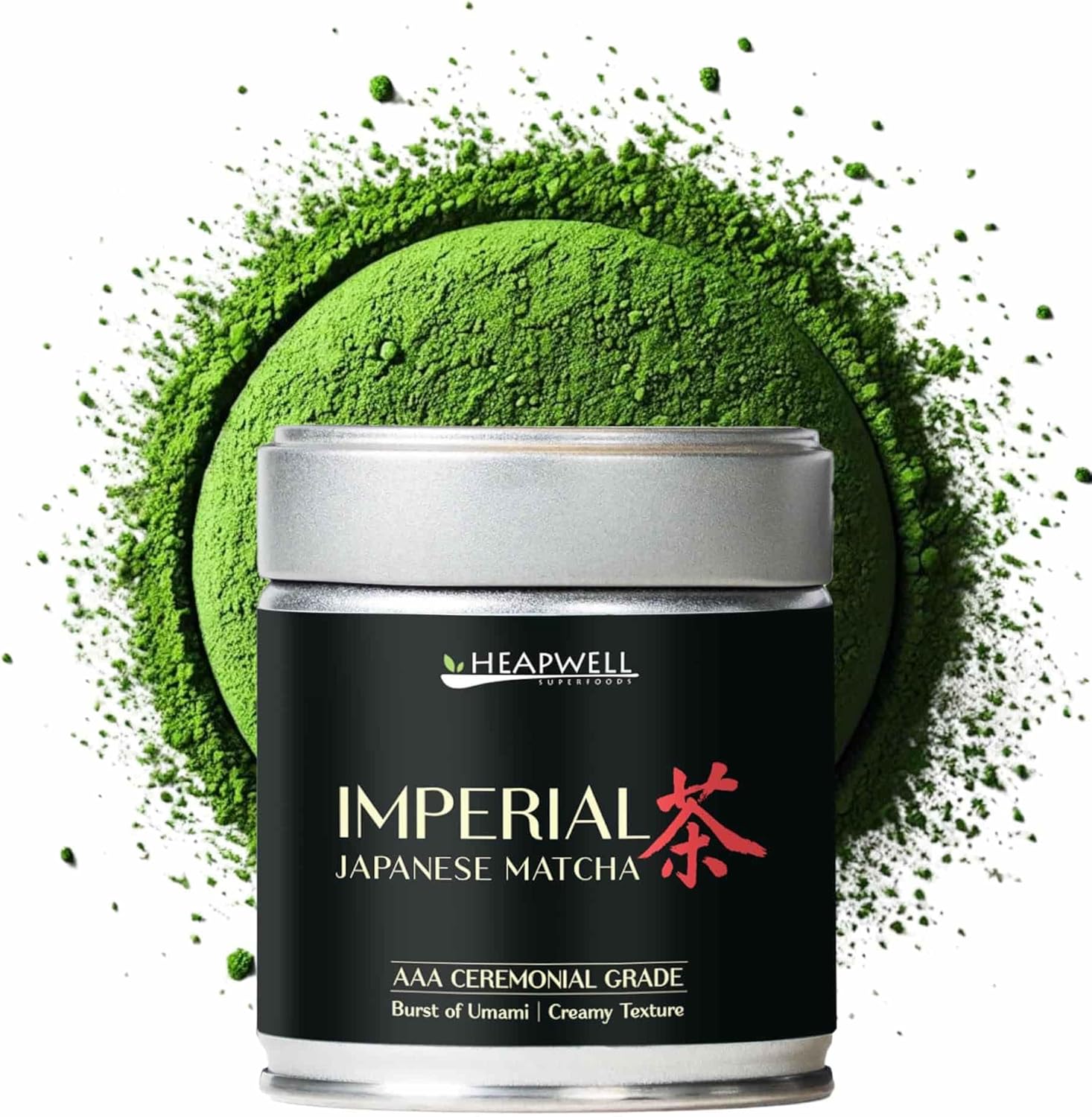 Heapwell Matcha Imperial Grade, High-Quality Ceremonial Japanese Green Tea Powde...