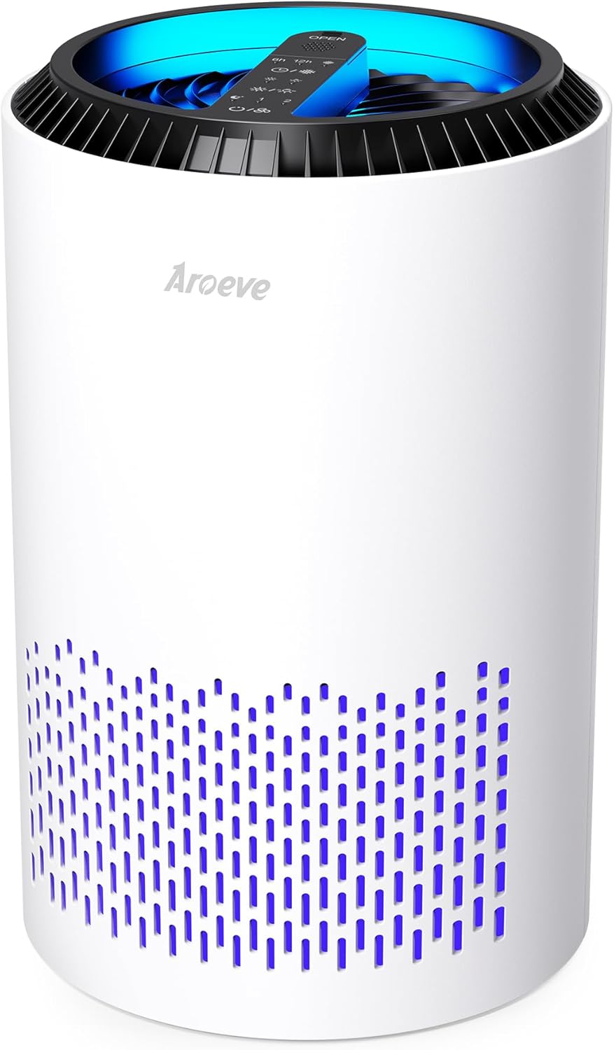 AROEVE Air Purifiers for Bedroom Home, 3 Layer Filter for Smoke Pollen Allergies...