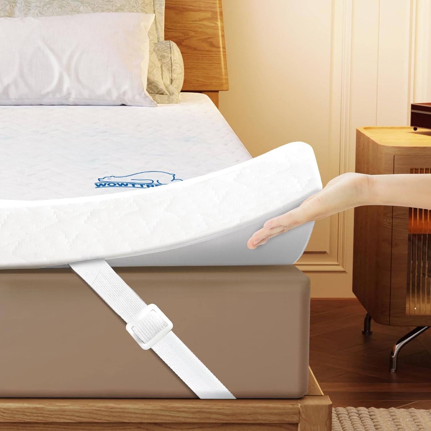 wowttrelax Memory Foam Mattress Topper Small Double Bed, 7cm Thick Orthopedic Co...