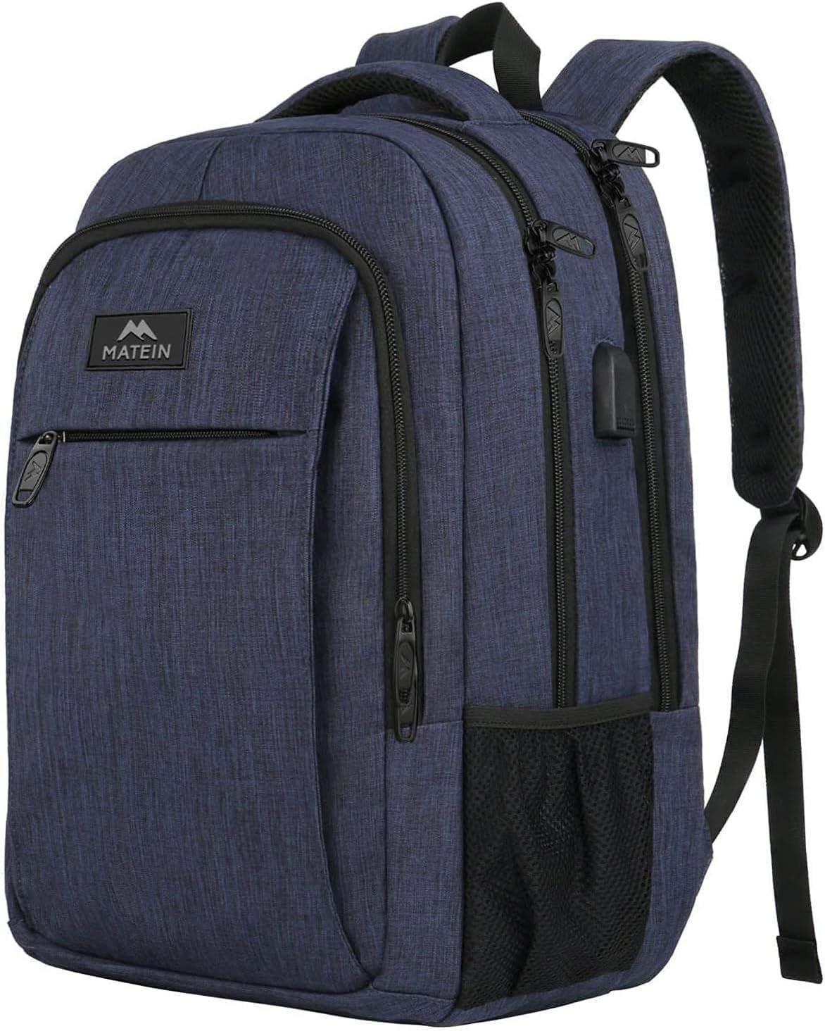 MATEIN Travel Laptop Backpack 15.6, Slim Laptop Rucksack with USB Charging Port...
