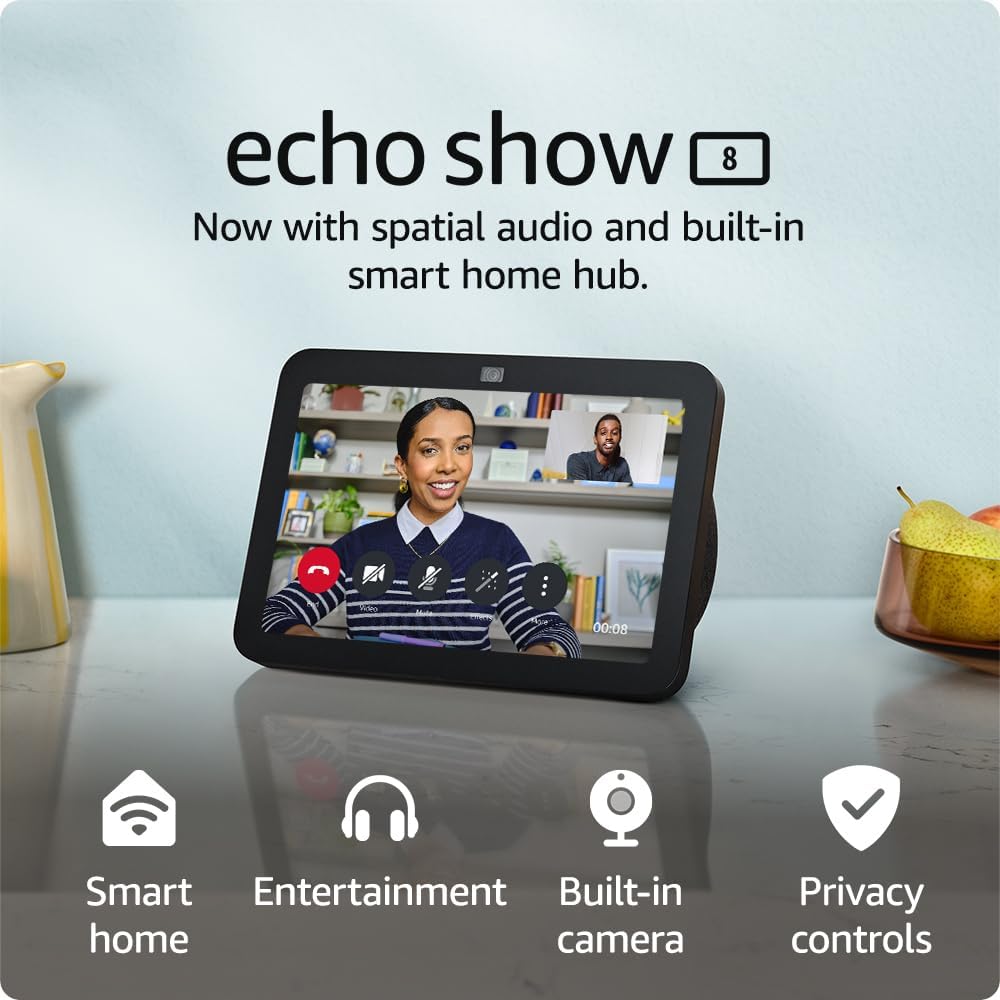 Echo Show 8 (3rd Generation, 2023 release) | HD sm...