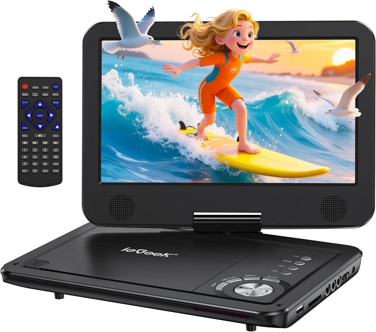 ieGeek Portable DVD Player, Special 12.5" DVD Player with 10.5" HD Swivel Screen...