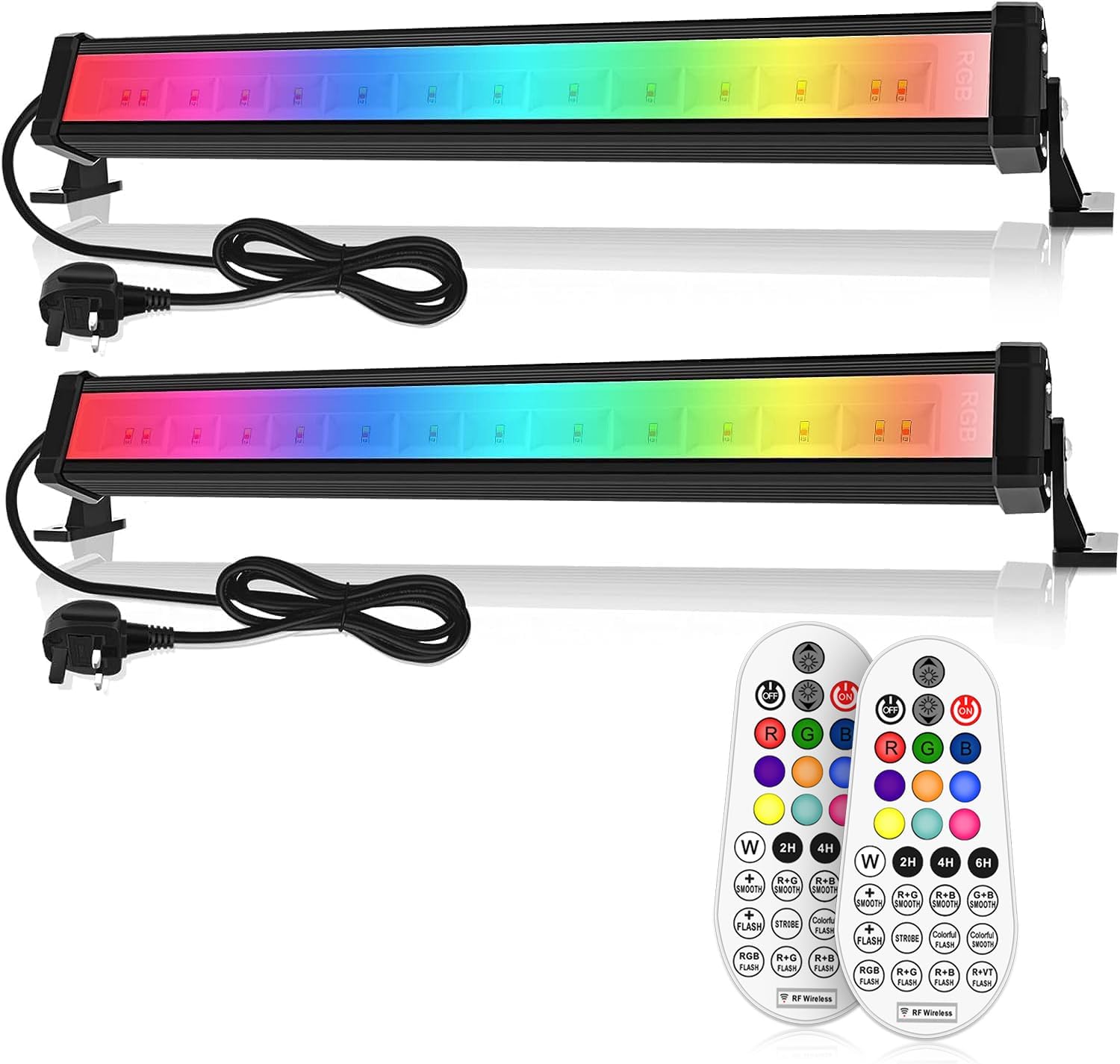 Linke LED Light Bar 25W RGB Disco Lights Wall Washer Light with Remote Control R...