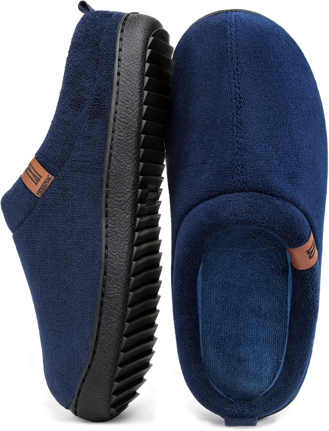 MERRIMAC Men's Slip-on Slippers, Special Comfy Memory Foam Footwear for Men, Non...