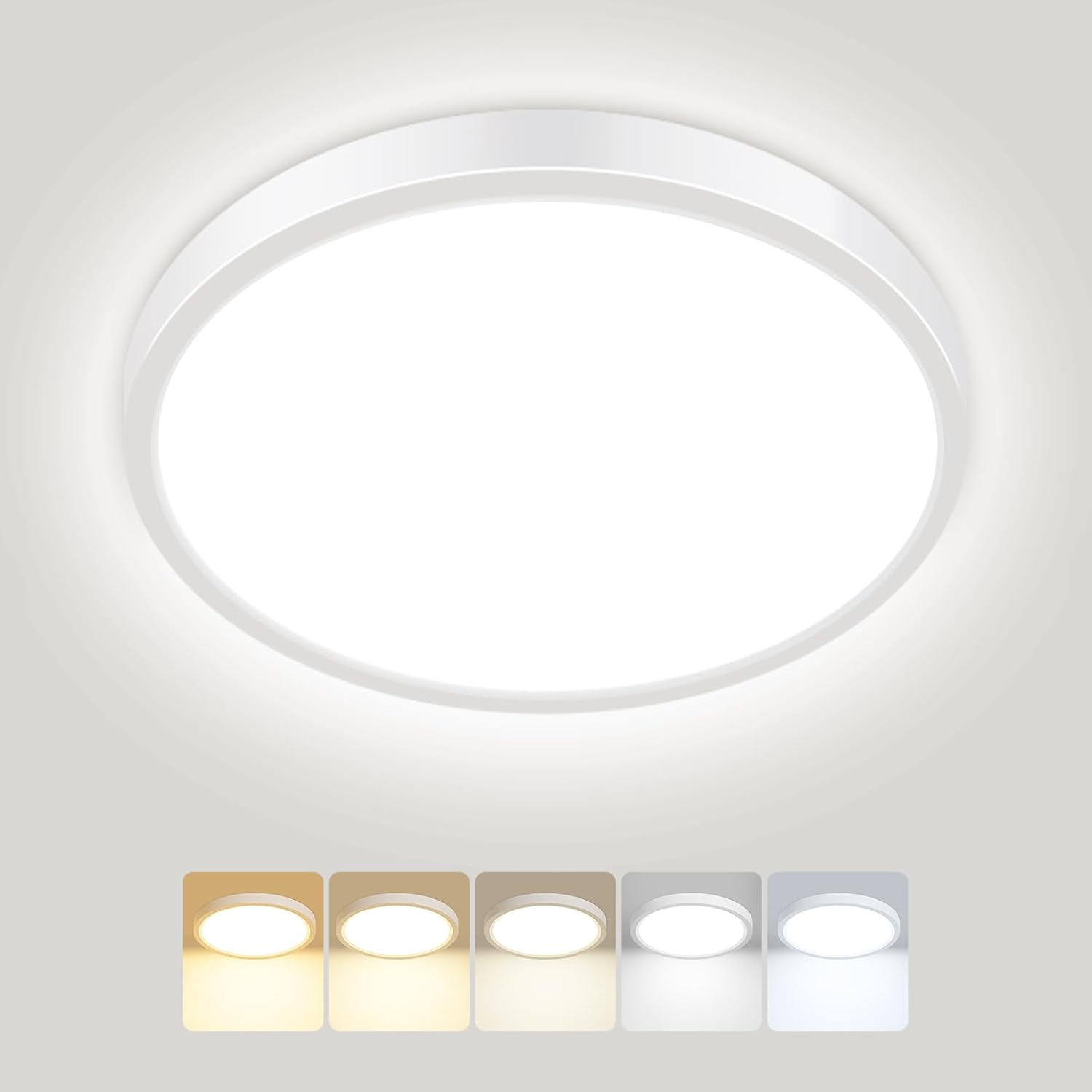 Peasur Bathroom Light, Special LED Ceiling Light with 5 Color Temperature Option...
