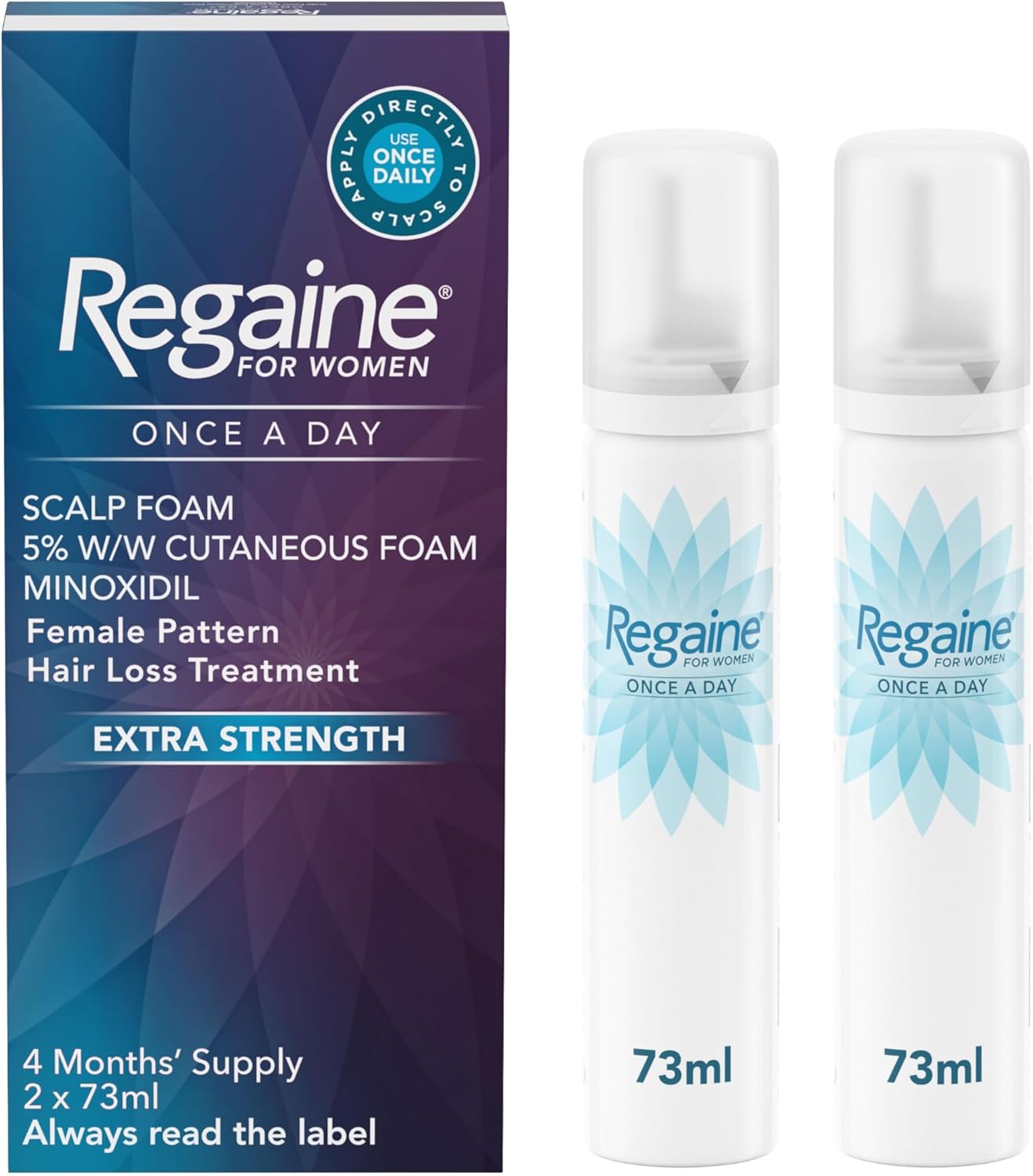Regaine for Women 5% Minoxidil Extra Strength Scalp Foam for Hair Regrowth (2x 7...