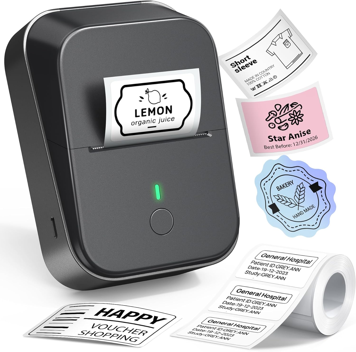 PM260 Label Maker Machine with Tape, 2 Inch Bluetooth Thermal Label Printer, Ink...