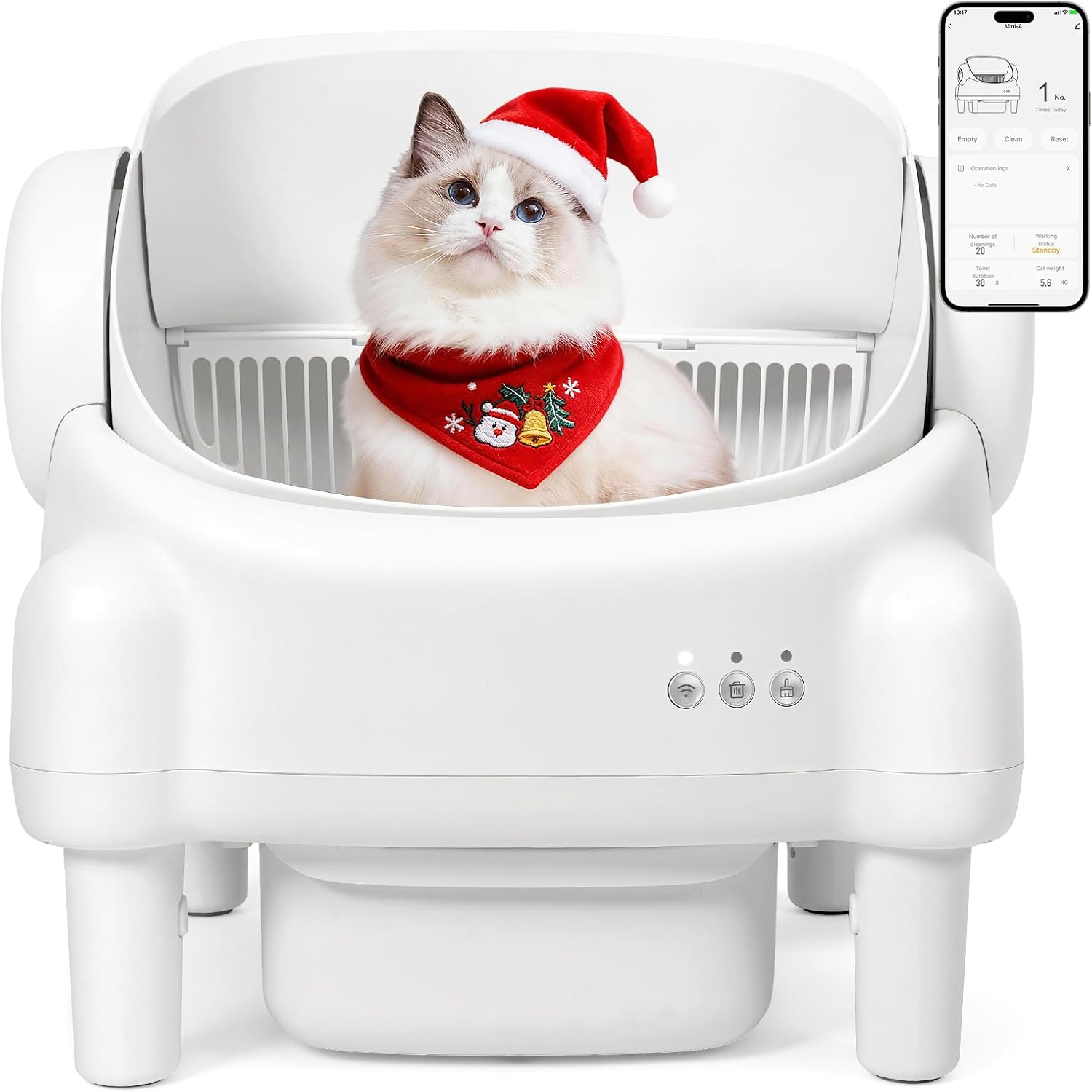 Self Cleaning Litter Box,Open Top Automatic Litter...
