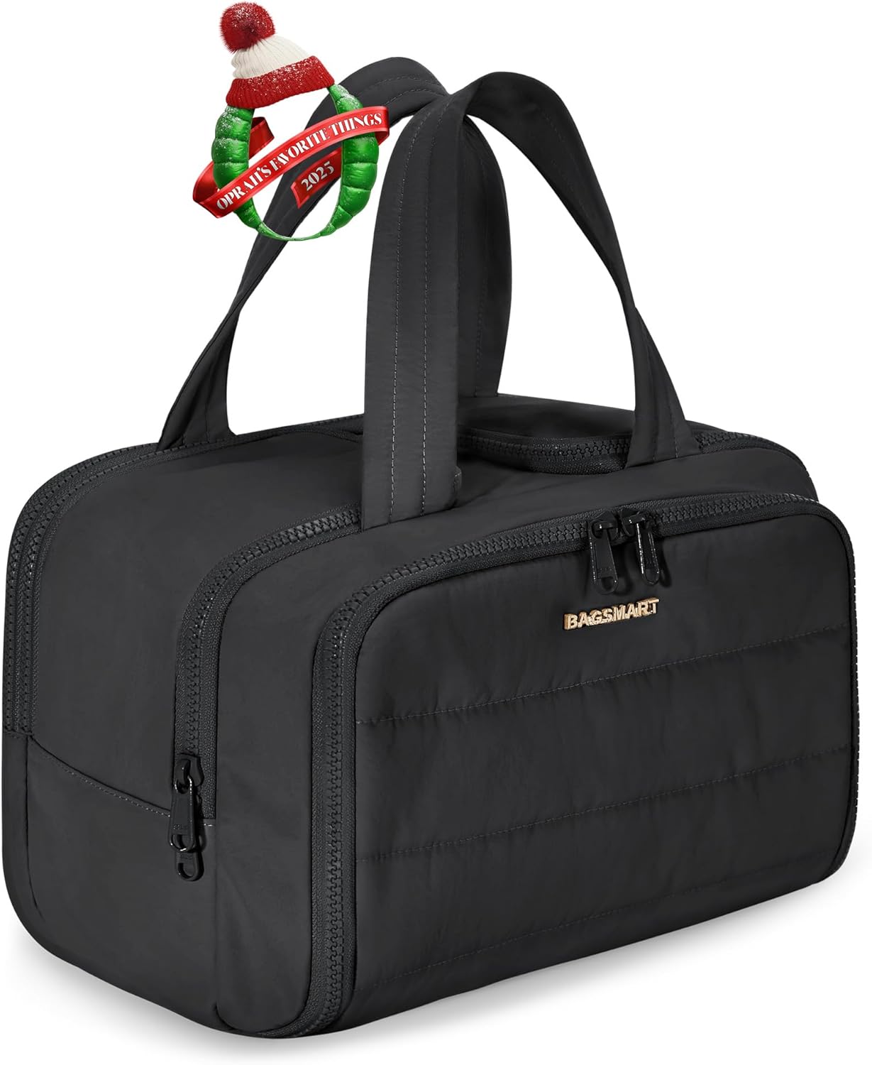 BAGSMART Travel Toiletry Bag, Lightweight Large Wide-open Travel Bag for Women,...