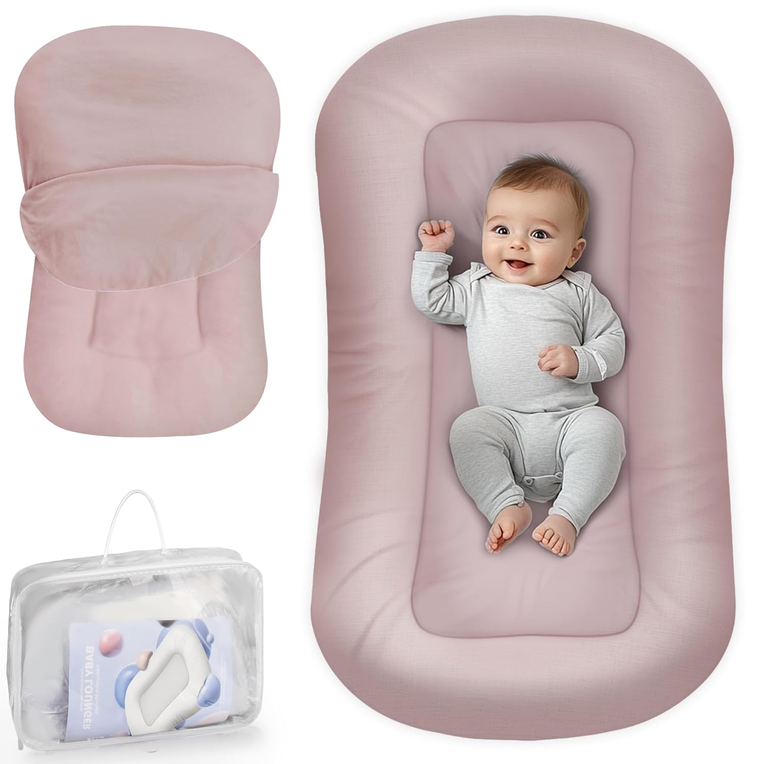 Baby Lounger, Versatile Baby Lounger for Newborn, Essential Infant Lounger for H...