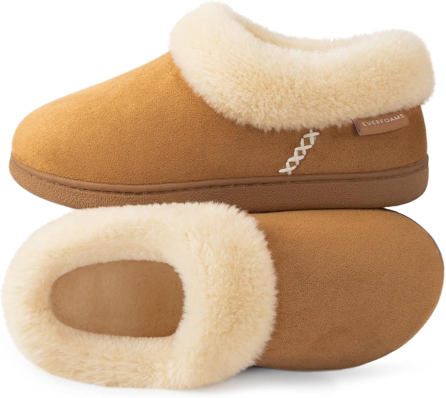 EverFoams Women's Warm Slippers, Special Memory Foam Slippers for Indoor and Out...
