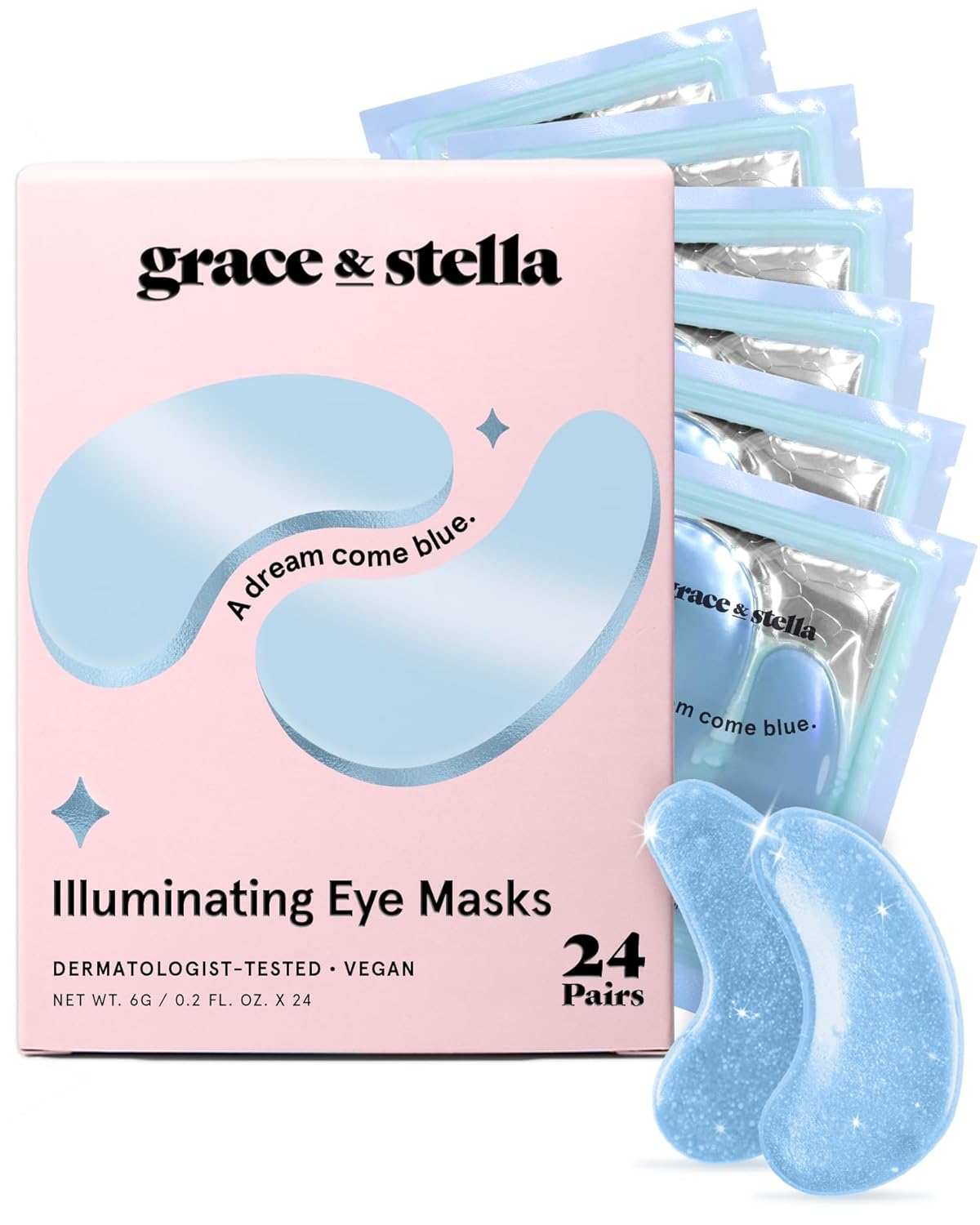 grace & stella Award Winning Under Eye Mask Reduce Dark Circles, Puffy Eyes, Und...