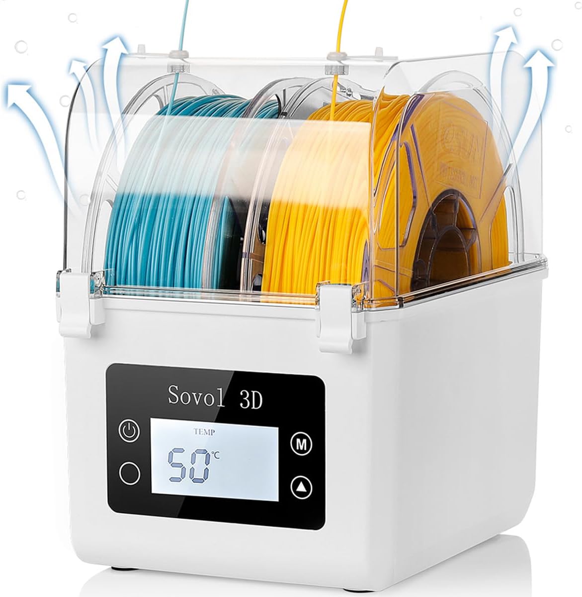 3D Printer Filament Dryer, Sovol SH01 Filament Dehydrator Spool Holder, Dry Box...