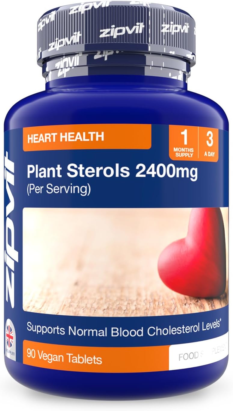 Zipvit Plant Sterols Tablets, High-Strength Plant Sterols for 2400mg, Innovative...
