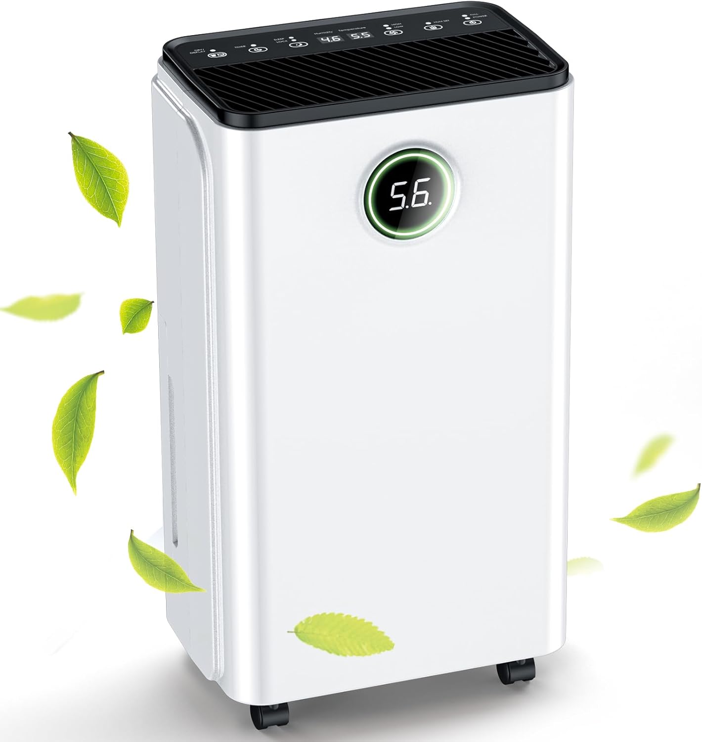 12L/Day Dehumidifier for Home Smart Humidity Control, Digital Display, Laundry &...