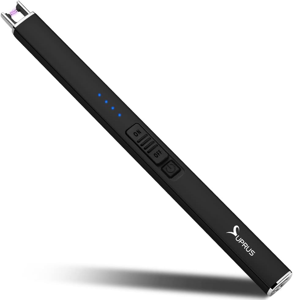 SUPRUS Electric Lighter Arc Windproof Flameless USB Rechargeable Lighter with Sa...