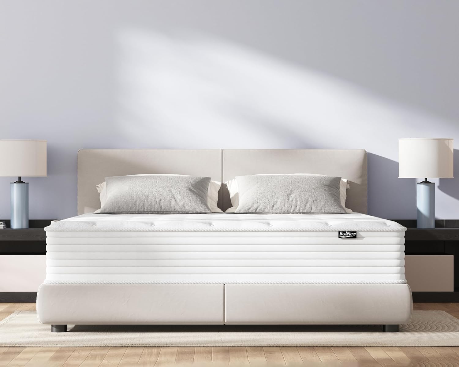 Double Size Mattresses, 22cm Innerspring Medium Firm Mattress with Pocket Spring...