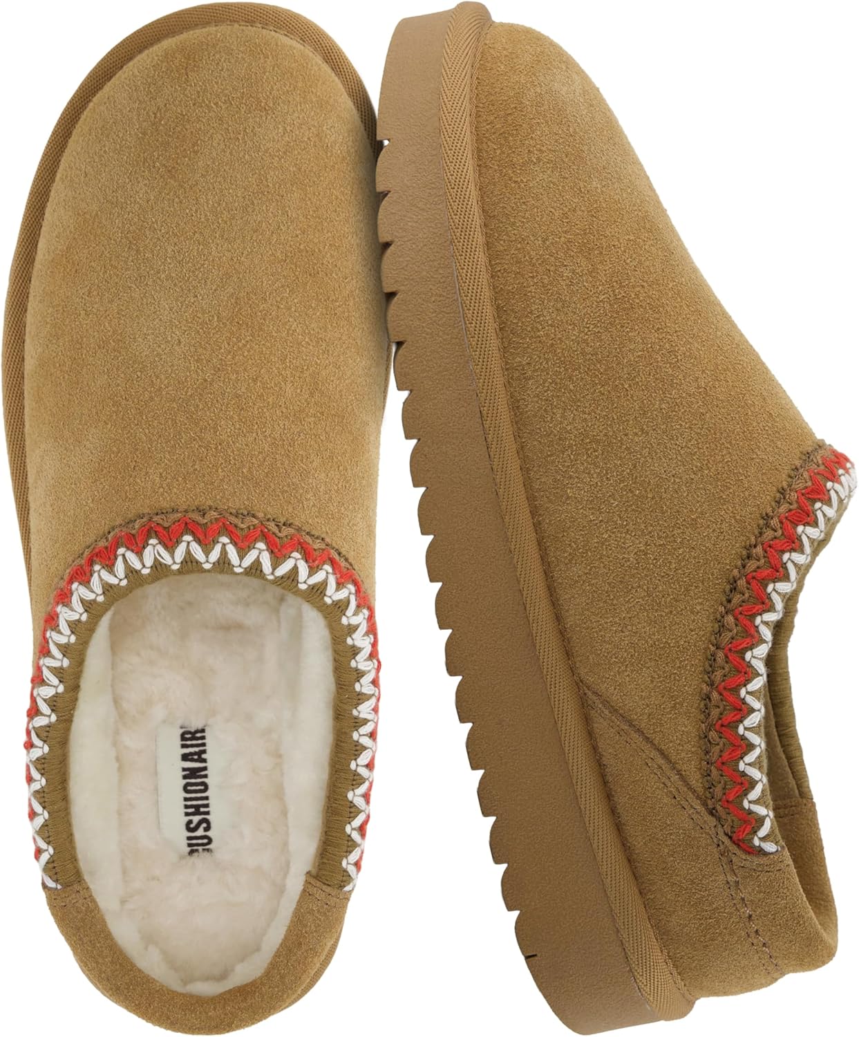 CUSHIONAIRE Keto, Special Women's Slippers, Innovative Slip-On Suede Mule Slippe...